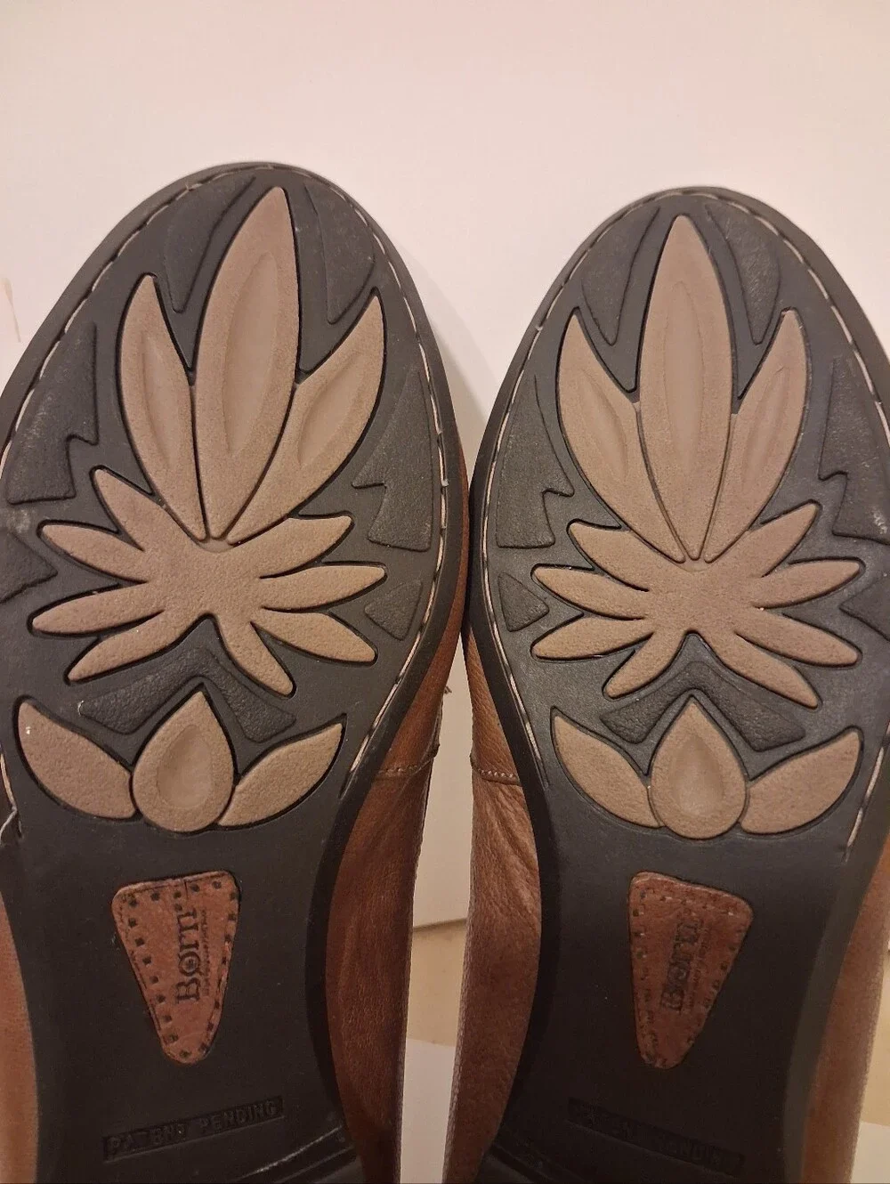 Born Brown Leather Loafers with Metal Bit Accent Women's Size 9